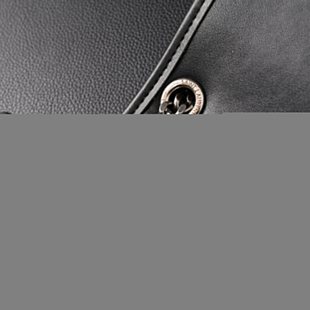 Saint Laurent Niki Medium Black Crinkled Leather Shoulder Bag
