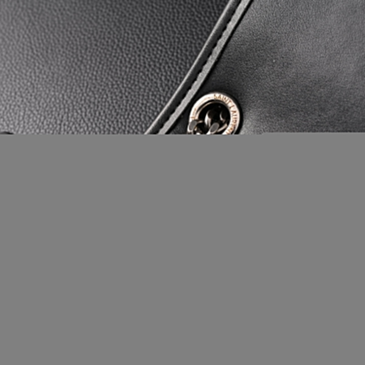 Saint Laurent Niki Medium Black Crinkled Leather Shoulder Bag