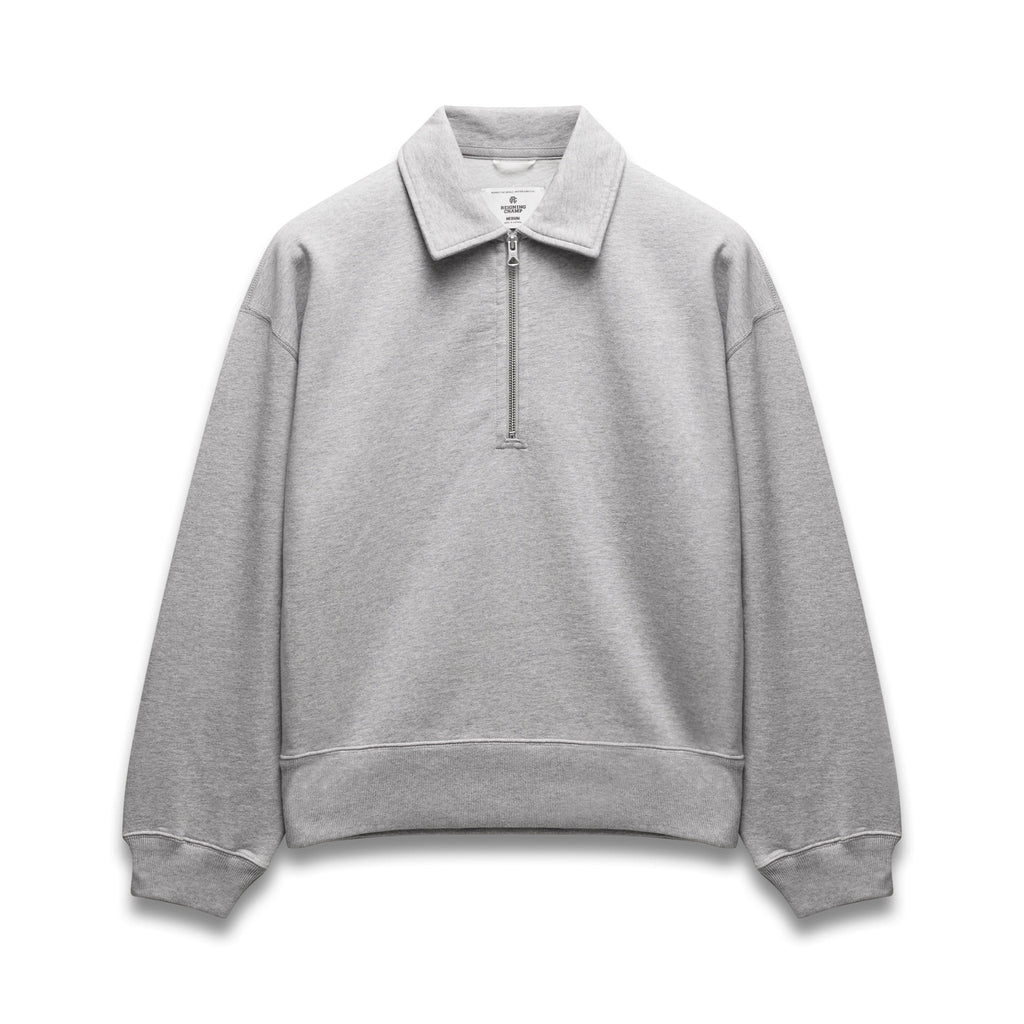 Brushed Fleece Relaxed Half Zip Sweatshirt