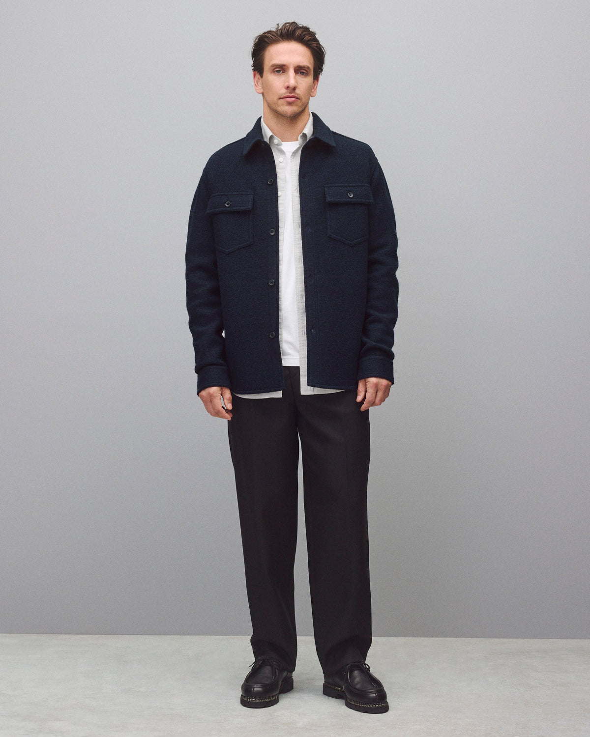 Boiled Wool Warden Overshirt