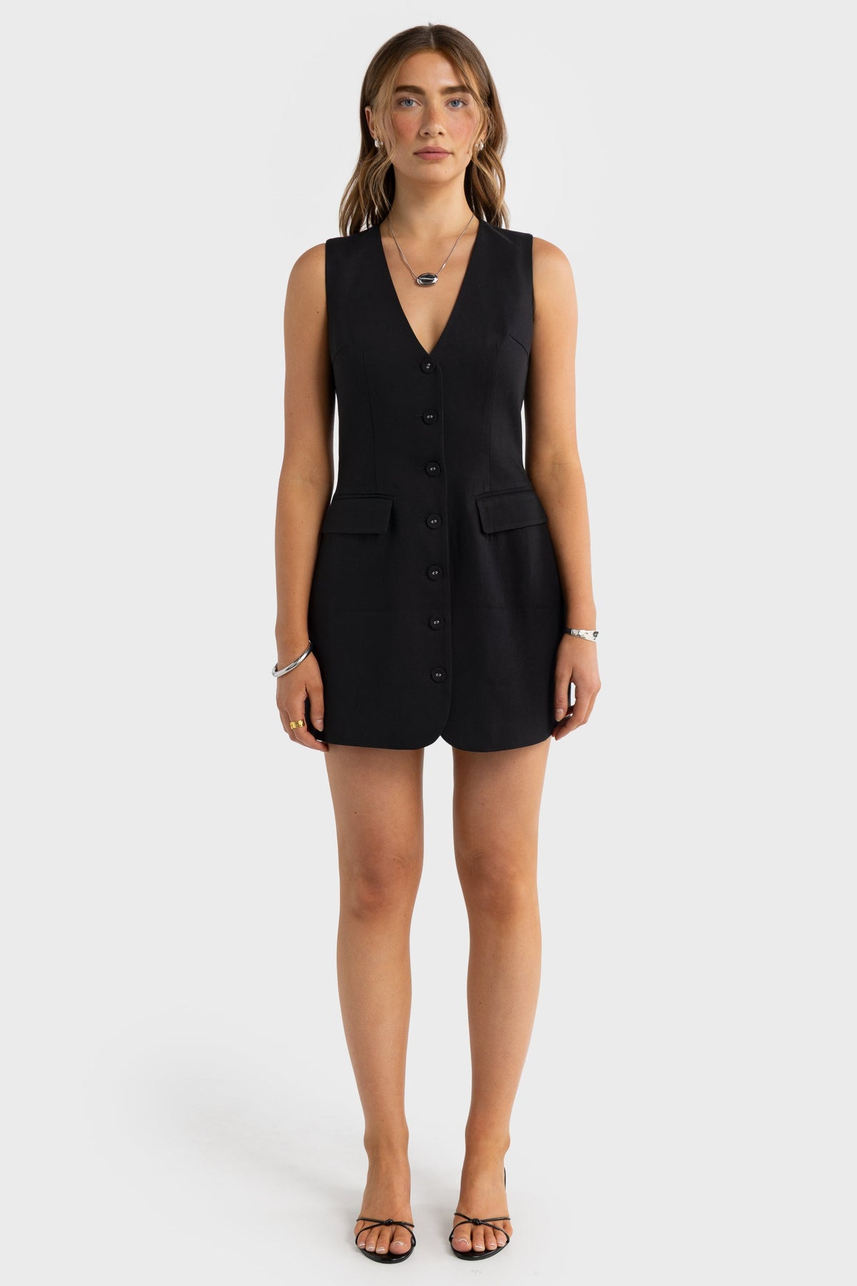 Adelaide Tailored Mini Dress Black