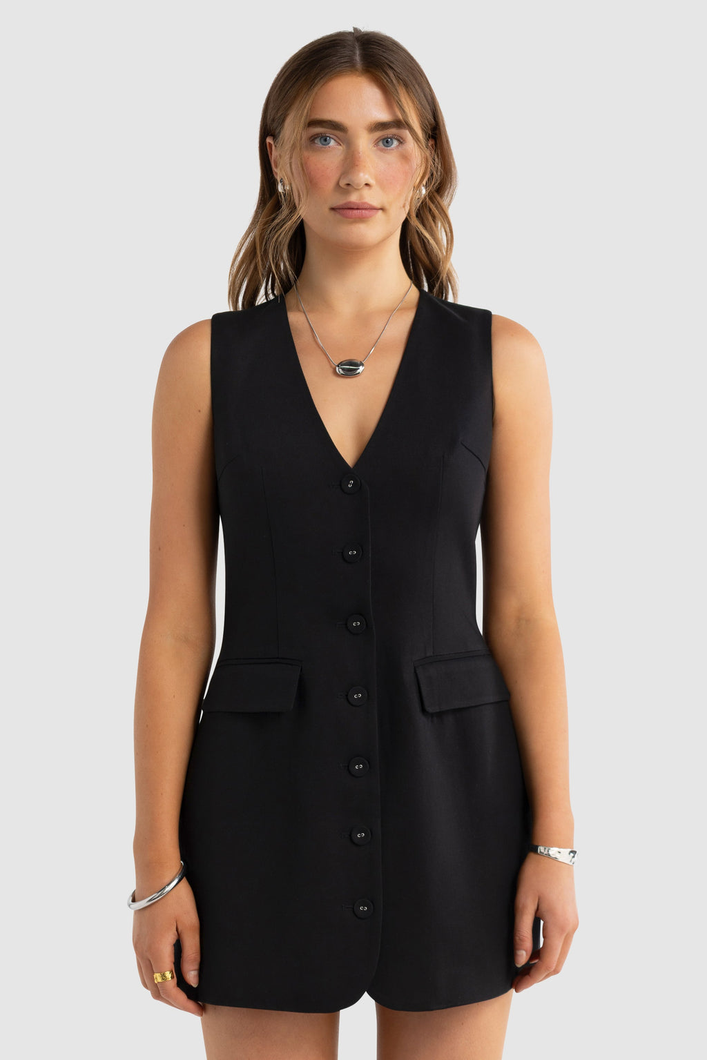 Adelaide Tailored Mini Dress Black
