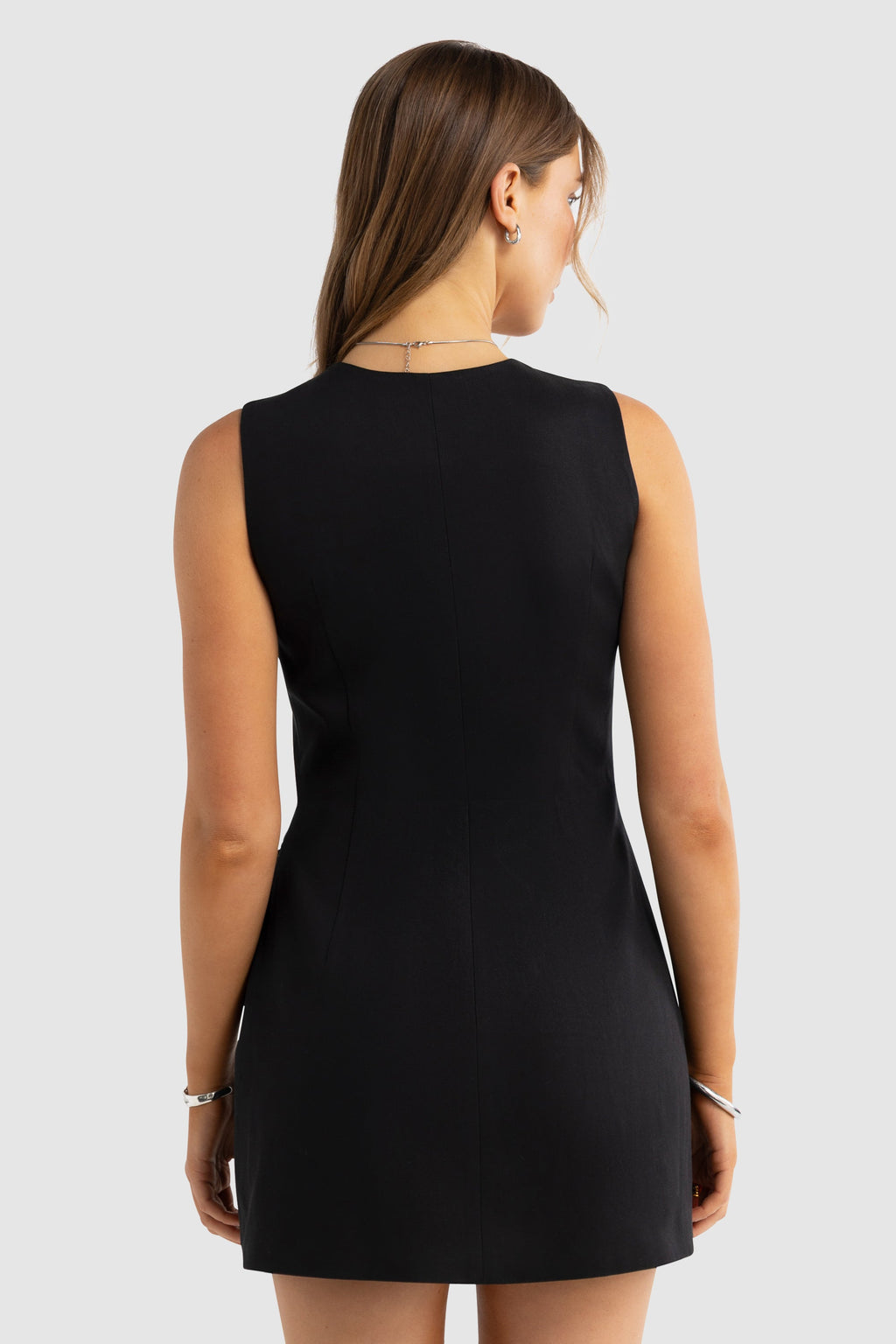 Adelaide Tailored Mini Dress Black