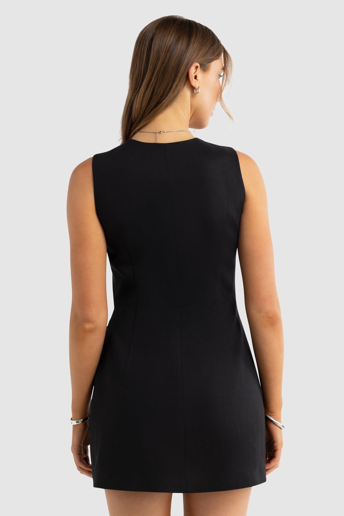 Adelaide Tailored Mini Dress Black