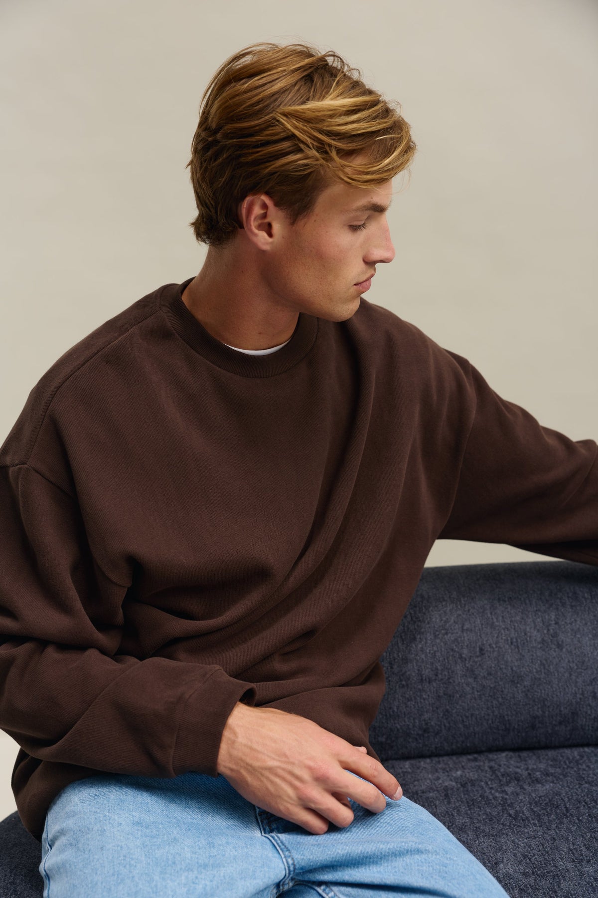 Aiden Crew Sweater Carob