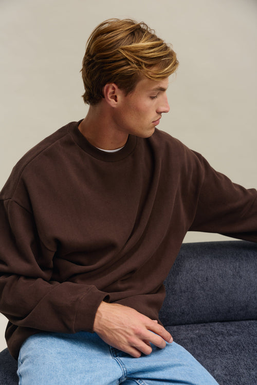 Aiden Crew Sweater Carob