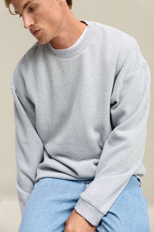 Aiden Crew Sweater Grey Marle