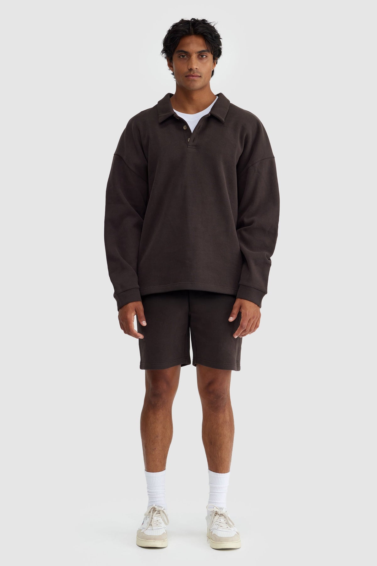 Aiden Polo Sweater Carob