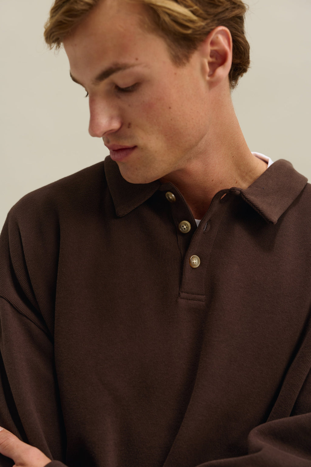 Aiden Polo Sweater Carob