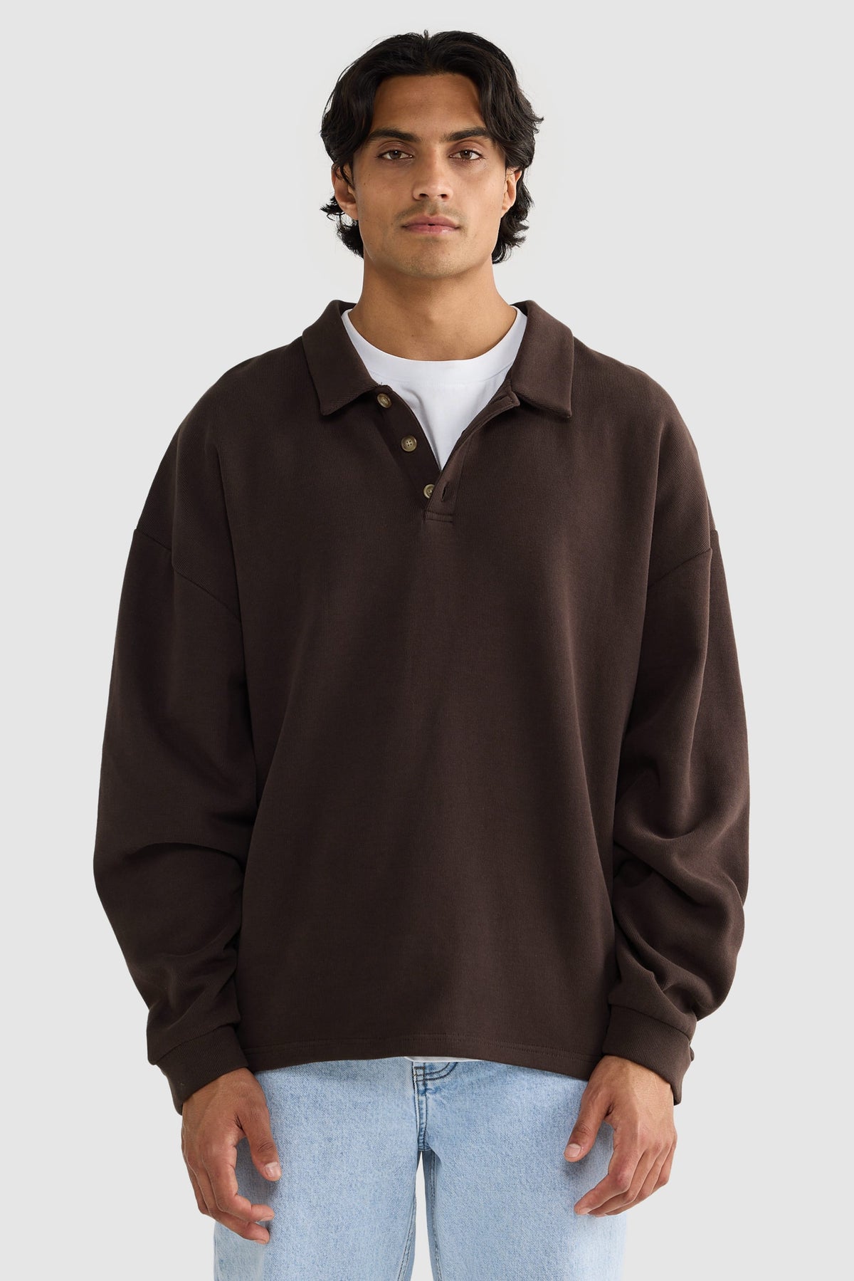 Aiden Polo Sweater Carob