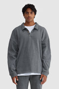 Aiden Polo Sweater Charcoal Marle