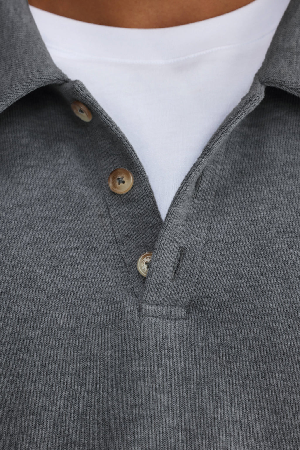 Aiden Polo Sweater Charcoal Marle