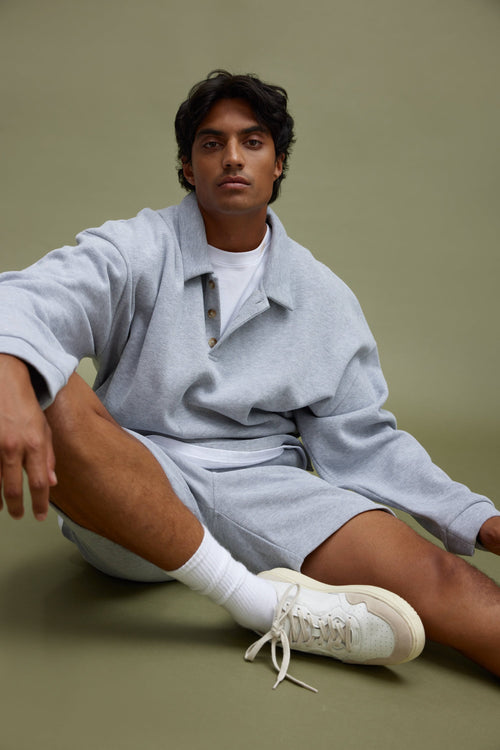 Aiden Relaxed Shorts Grey Marle