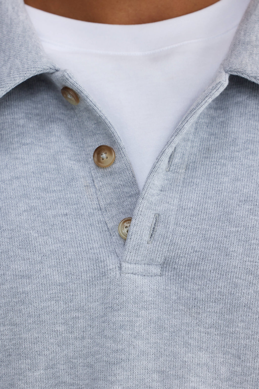 Aiden Polo Sweater Grey Marle