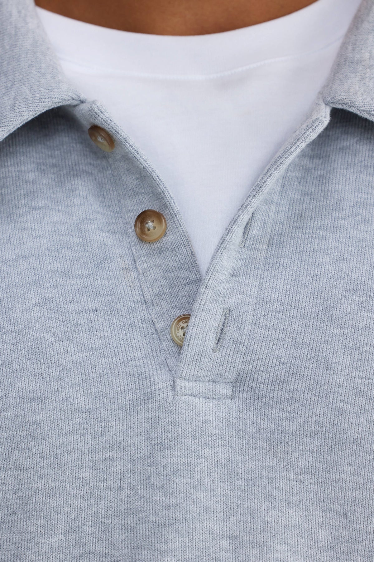 Aiden Polo Sweater Grey Marle