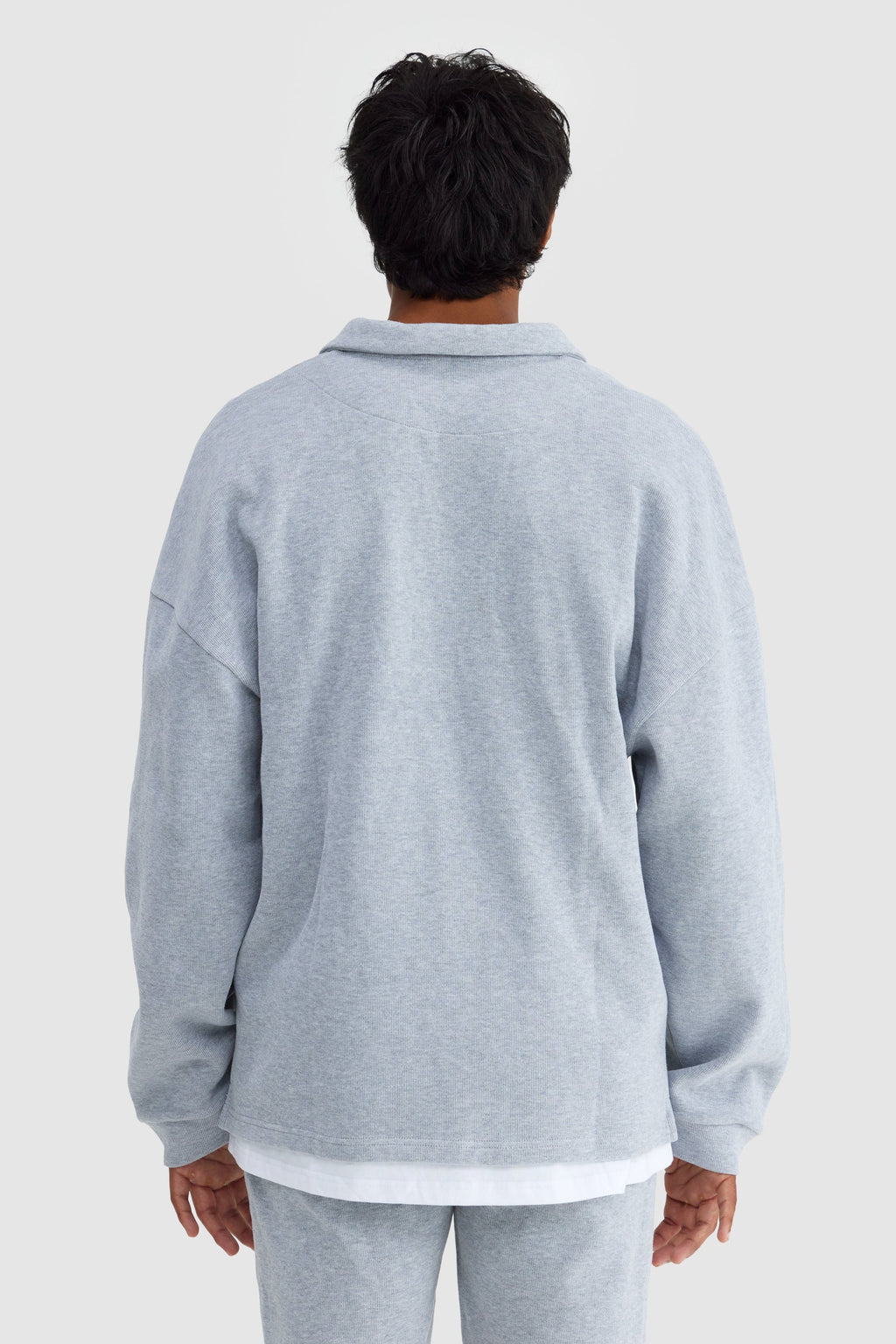 Aiden Polo Sweater Grey Marle