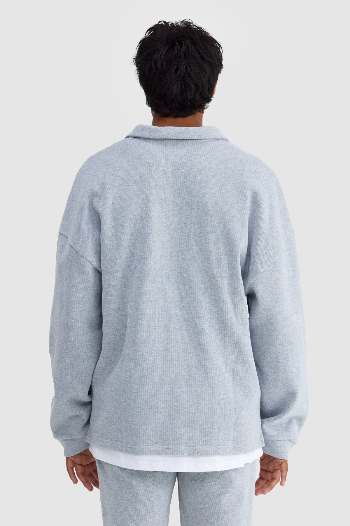 Aiden Polo Sweater Grey Marle