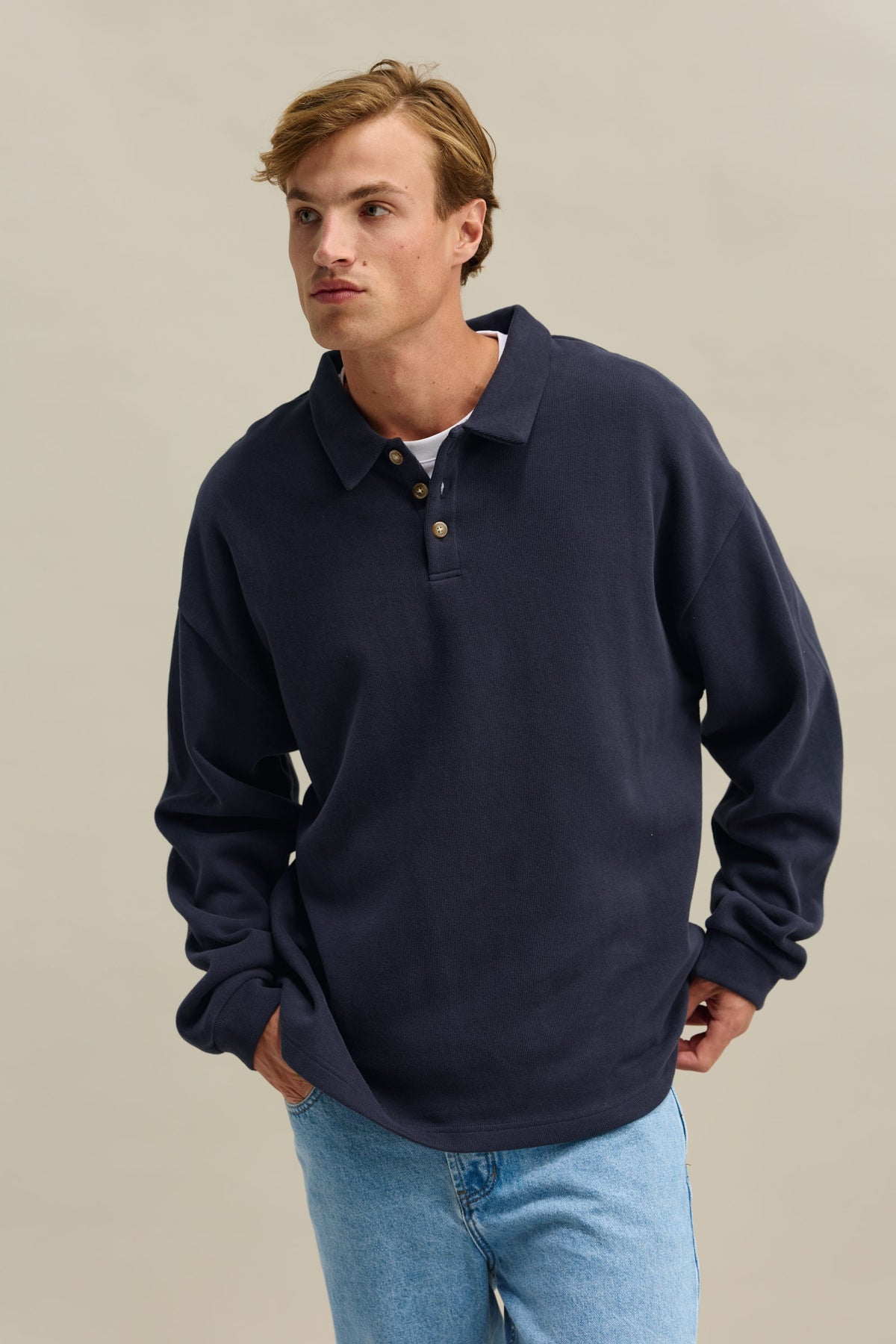 Aiden Polo Sweater Navy