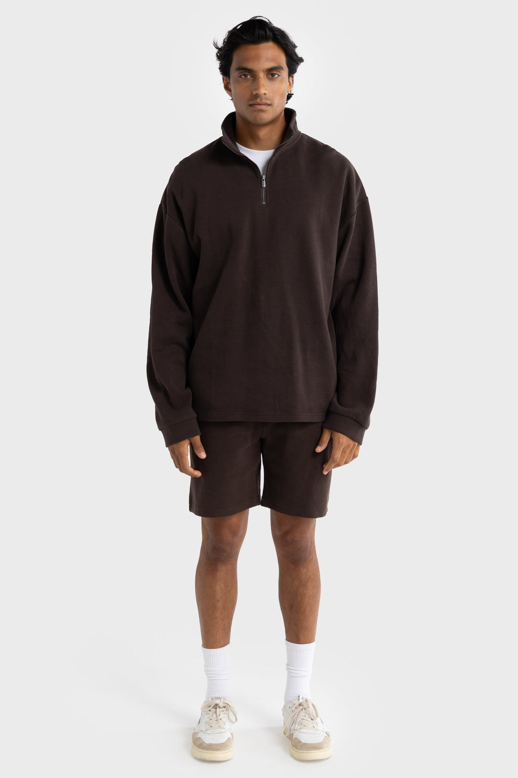 Aiden Quarter Zip Carob