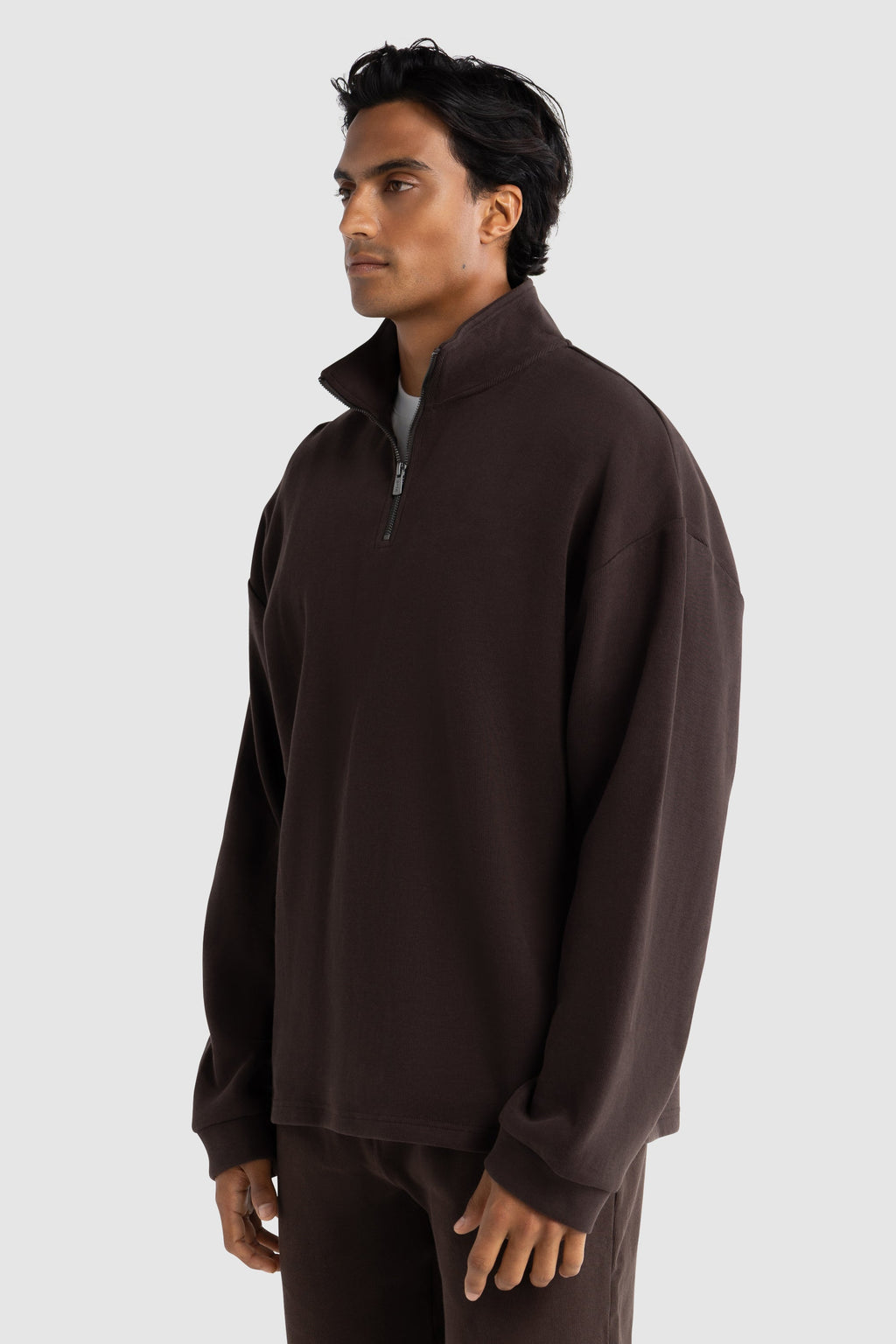 Aiden Quarter Zip Carob