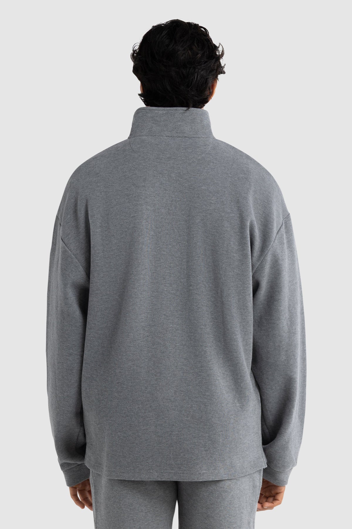 Aiden Quarter Zip Charcoal Marle