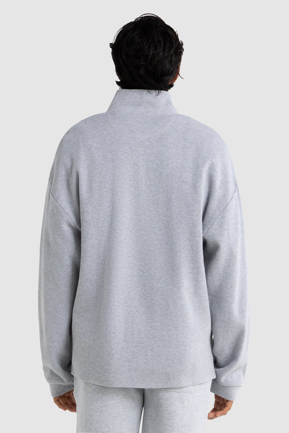 Aiden Quarter Zip Grey Marle