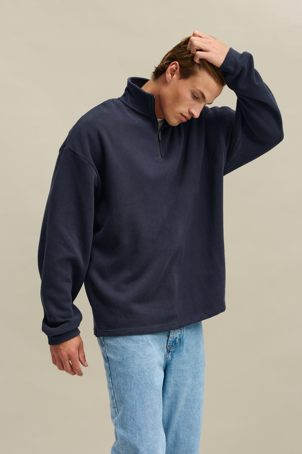 Aiden Quarter Zip Navy