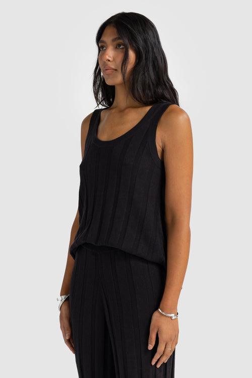 Amara Knit Tank Black