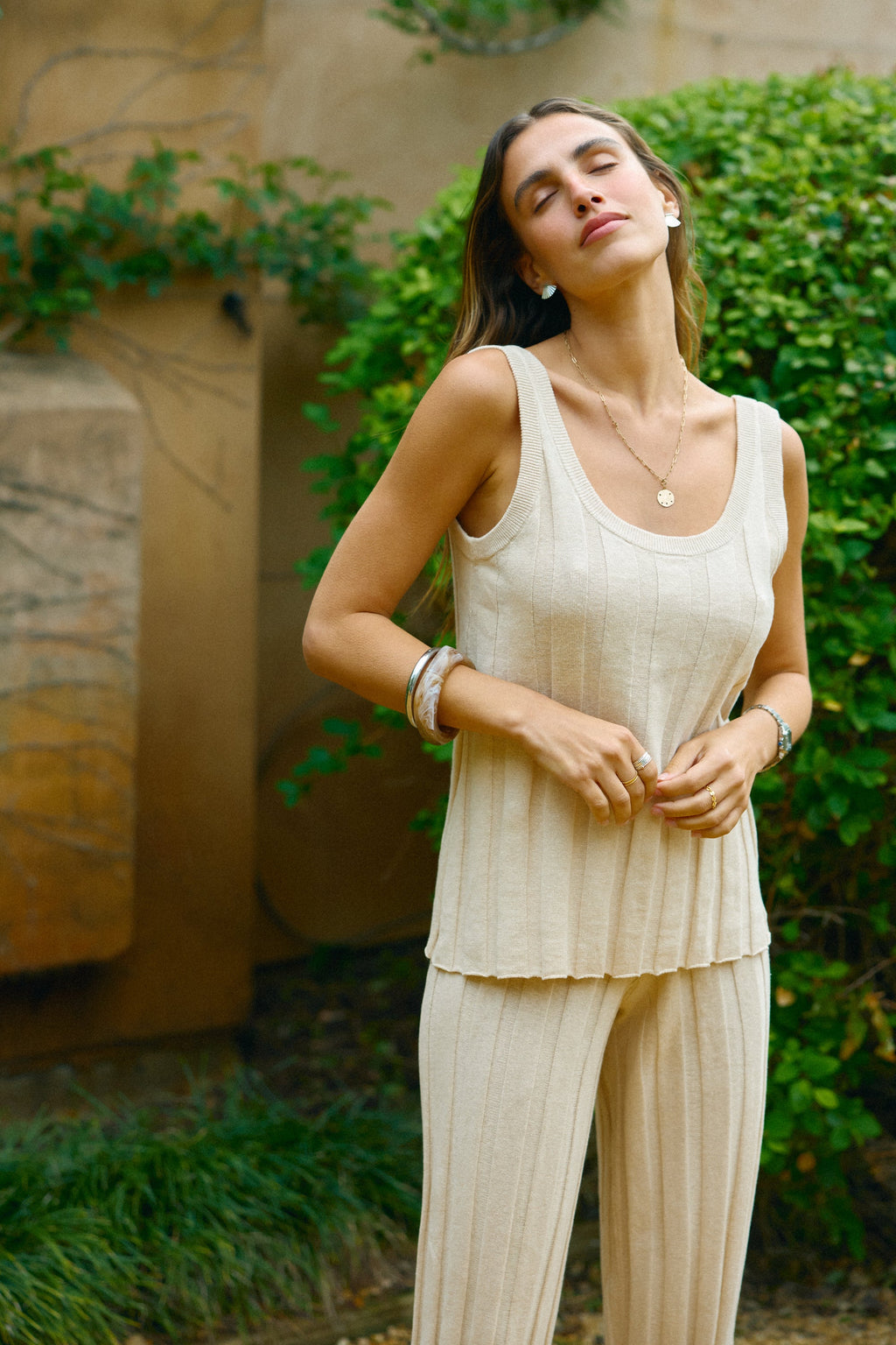 Amara Knit Tank Oat